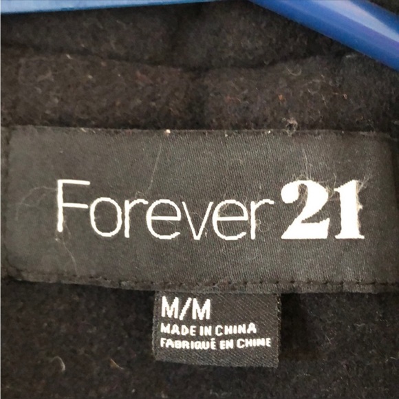 Forever 21 black peacoat - Picture 4 of 6